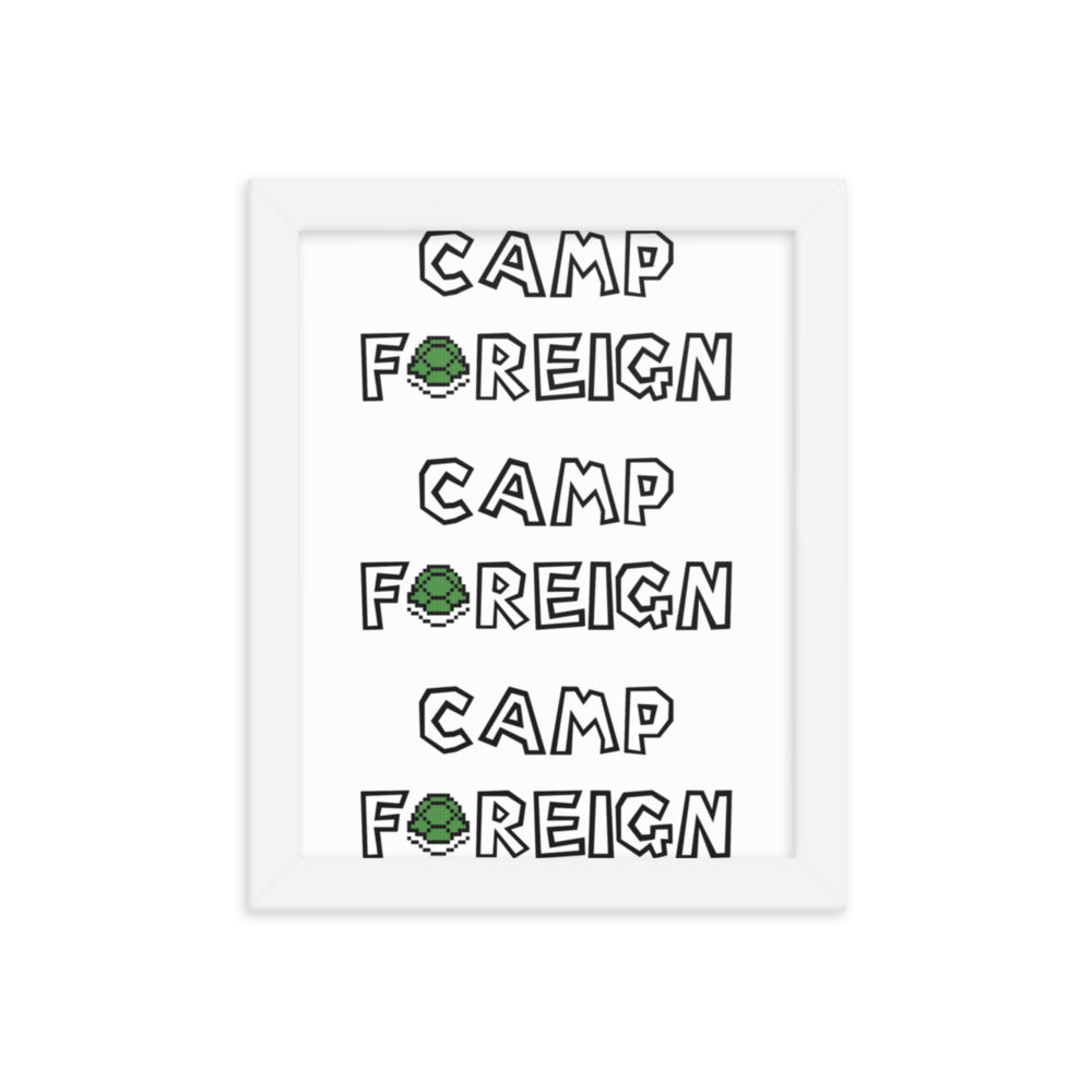 Camp Foreign Framed Poster (Super Mario Edition)