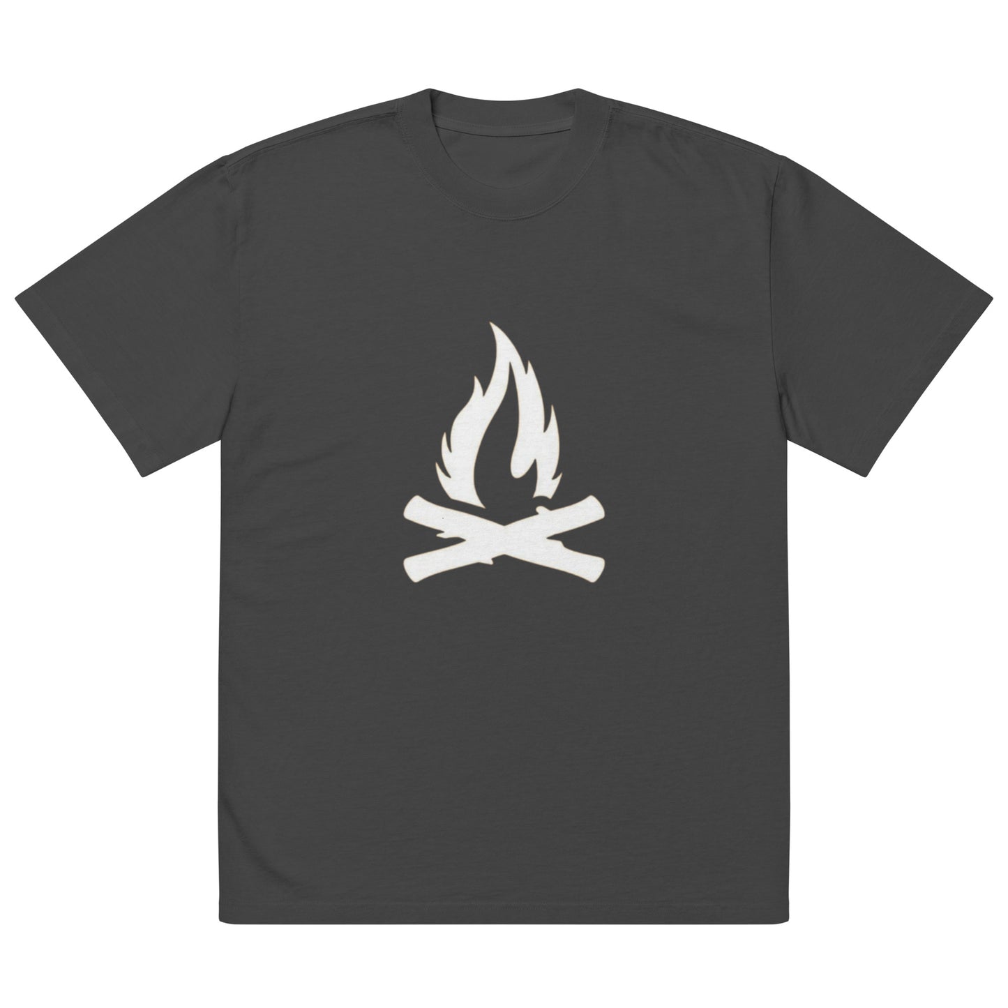 White Flame Oversized Faded T-Shirt