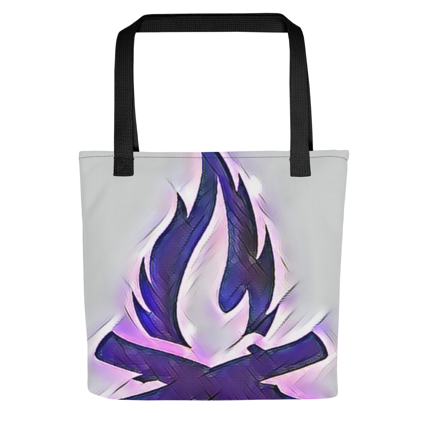 Purple Rain Flame Tote Bag