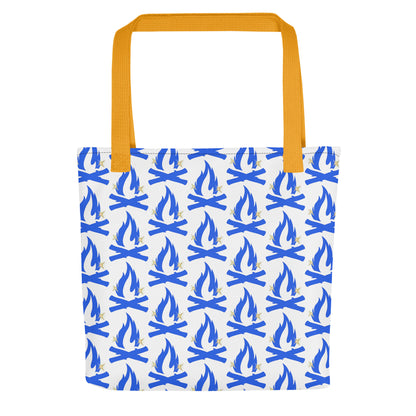 Blue Star Flame Tote Bag