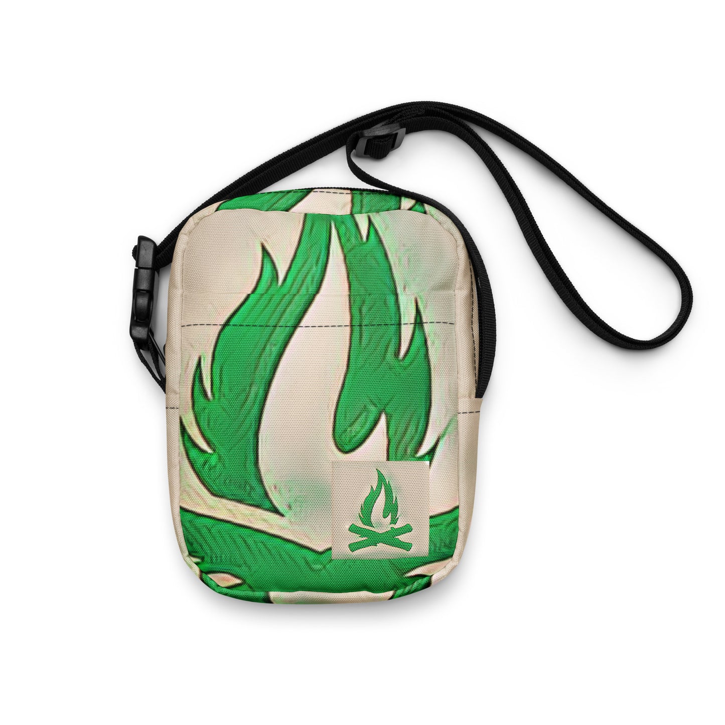 Green Flame Utility Crossbody Bag