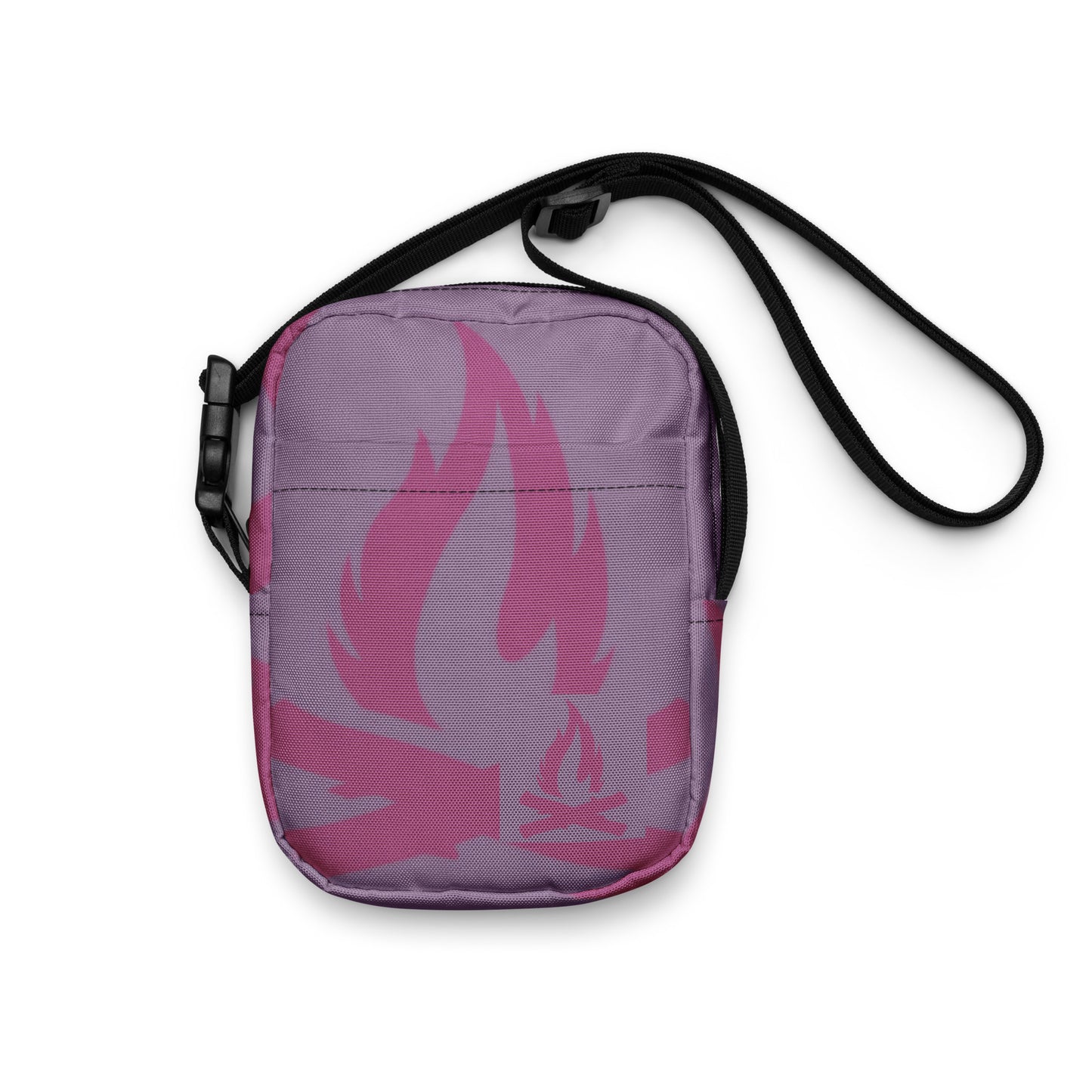 Magenta Flame Utility Crossbody Bag