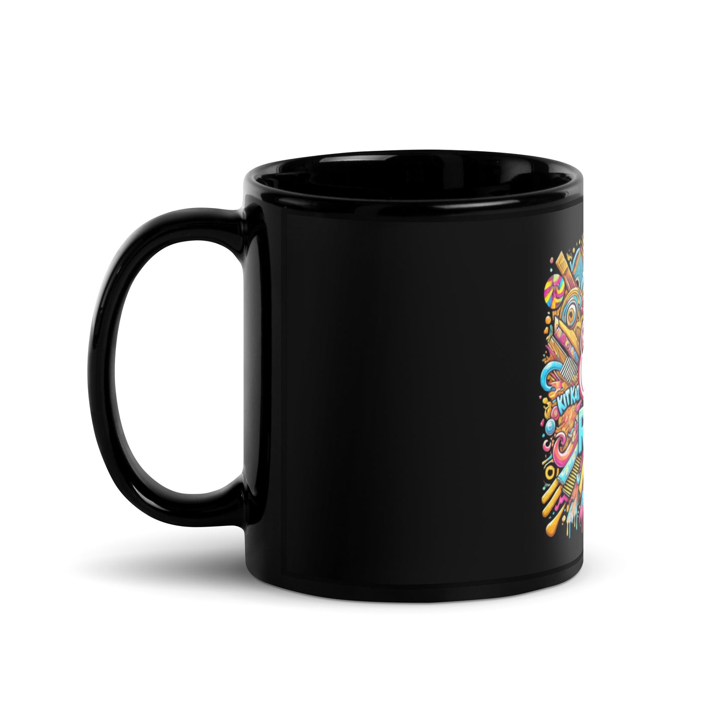 Kit Kat Remix Black Glossy Mug