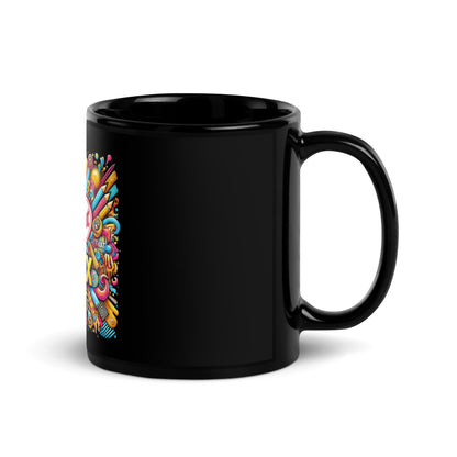 Kit Kat Remix Black Glossy Mug