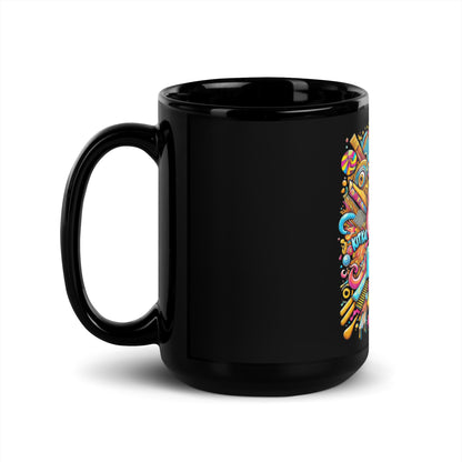 Kit Kat Remix Black Glossy Mug