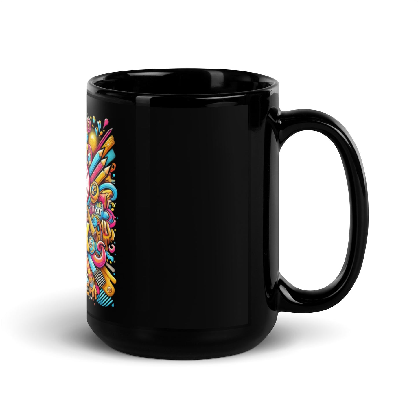 Kit Kat Remix Black Glossy Mug