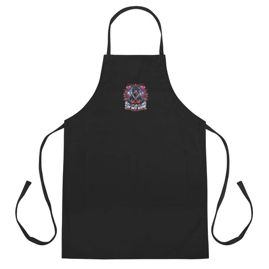 Say My Name Embroidered Apron