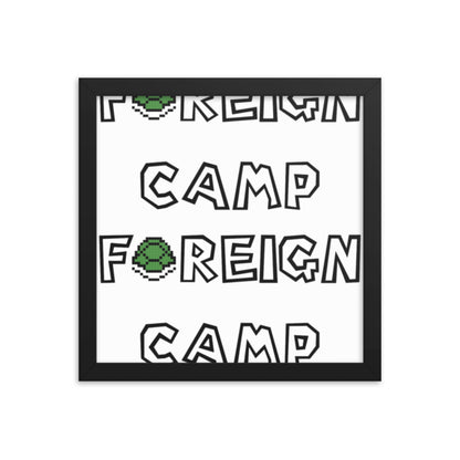 Camp Foreign Framed Poster (Super Mario Edition)