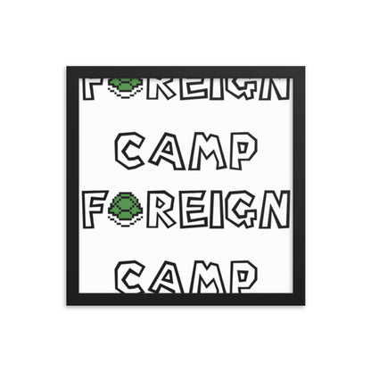 Camp Foreign Framed Poster (Super Mario Edition)