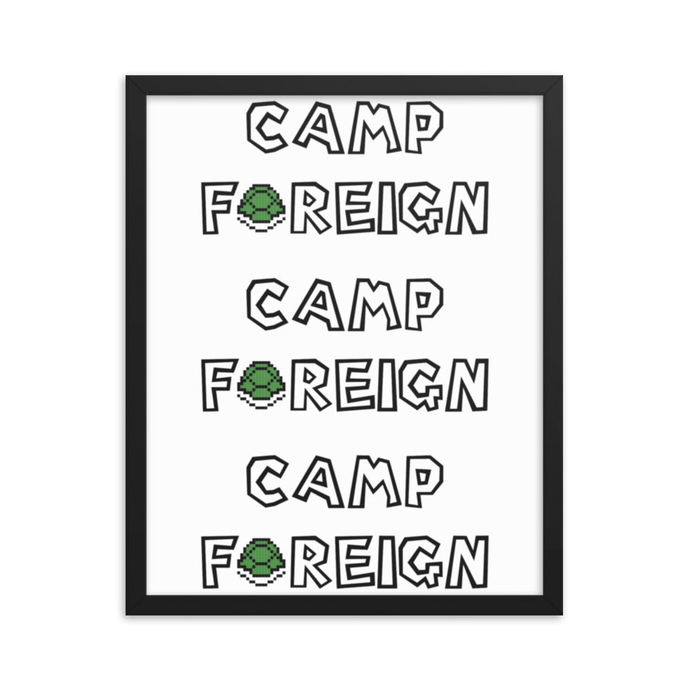 Camp Foreign Framed Poster (Super Mario Edition)