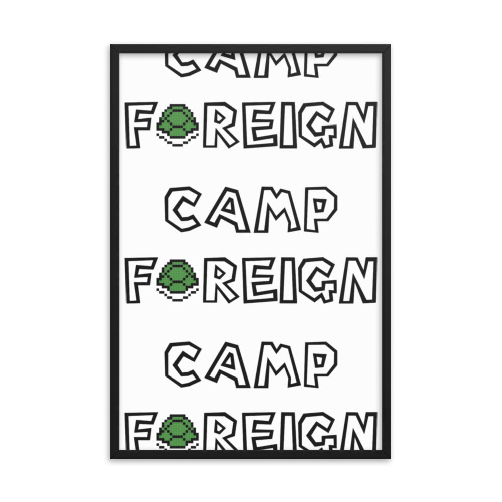 Camp Foreign Framed Poster (Super Mario Edition)