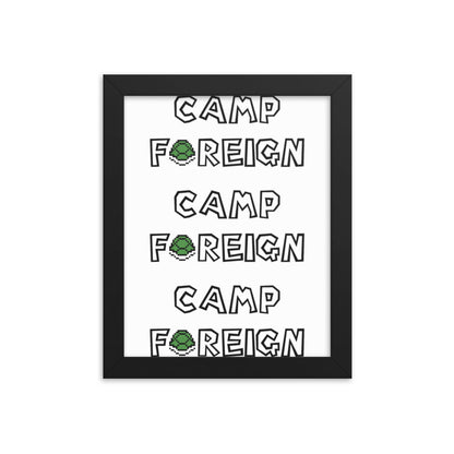 Camp Foreign Framed Poster (Super Mario Edition)