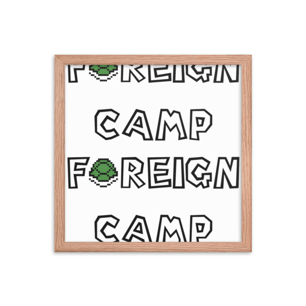 Camp Foreign Framed Poster (Super Mario Edition)