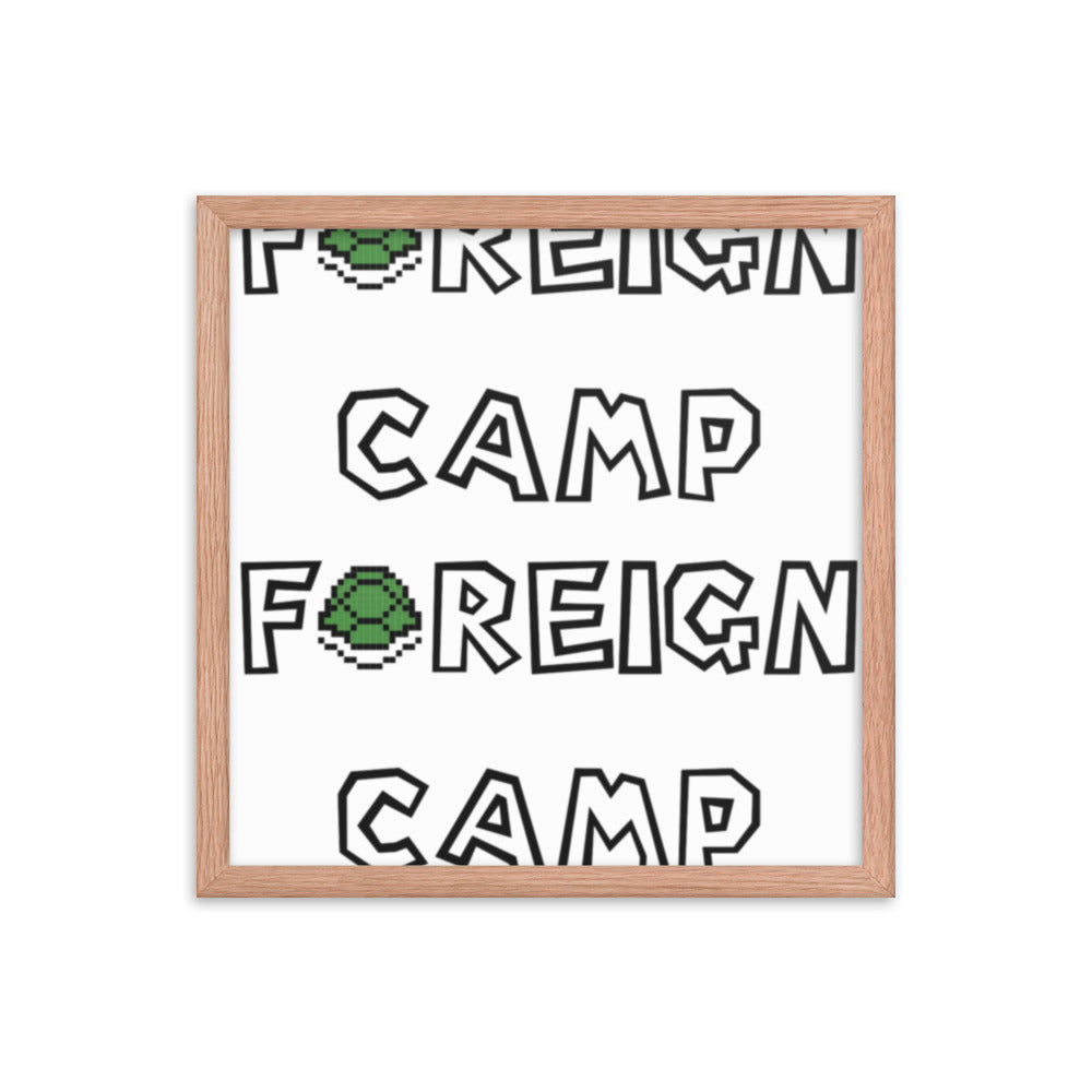 Camp Foreign Framed Poster (Super Mario Edition)