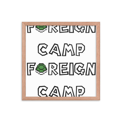 Camp Foreign Framed Poster (Super Mario Edition)