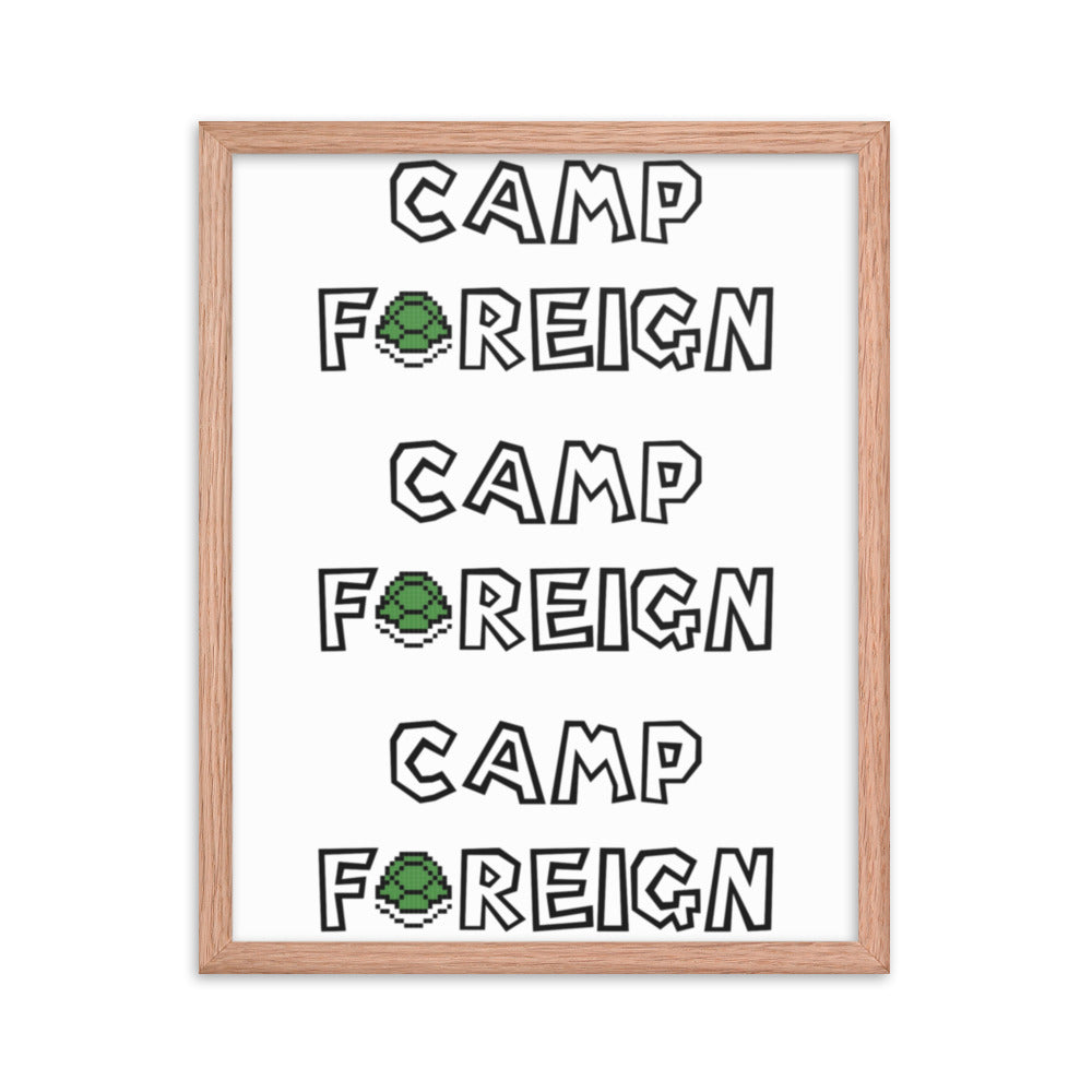 Camp Foreign Framed Poster (Super Mario Edition)