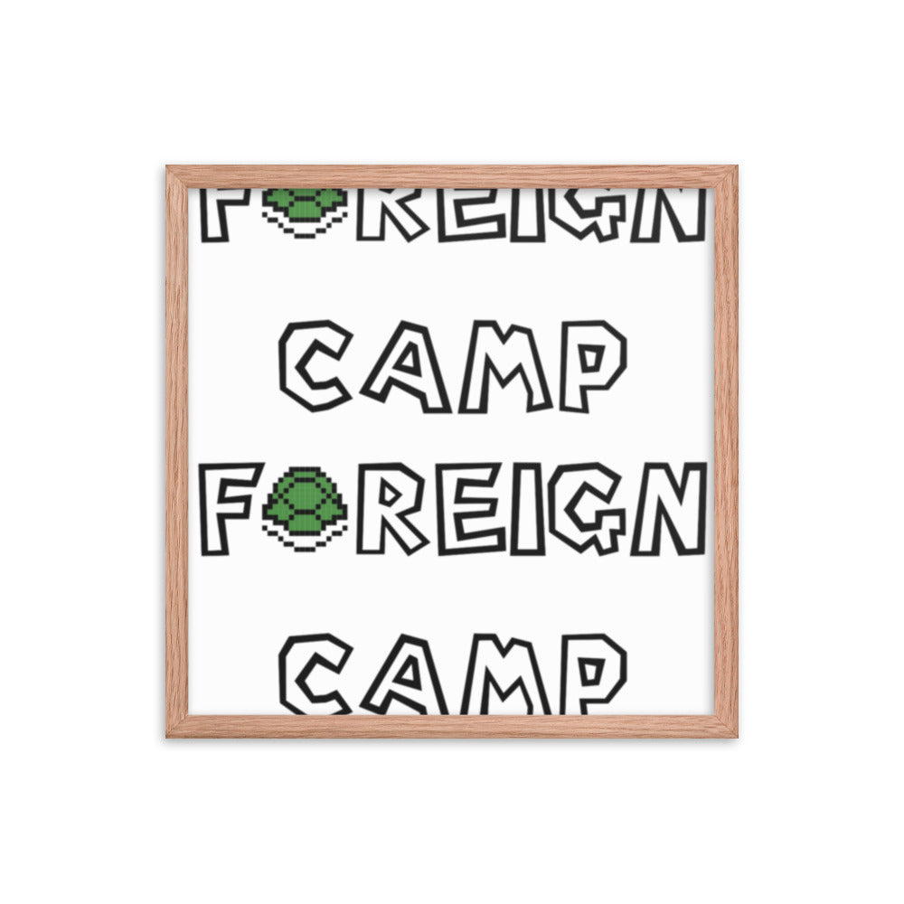 Camp Foreign Framed Poster (Super Mario Edition)