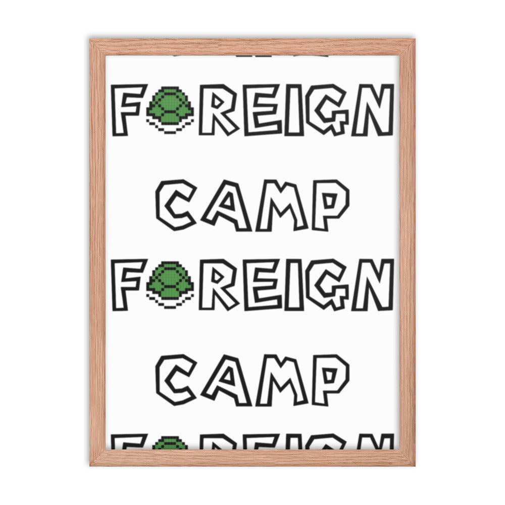 Camp Foreign Framed Poster (Super Mario Edition)