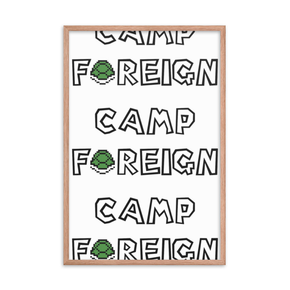 Camp Foreign Framed Poster (Super Mario Edition)