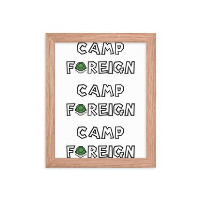 Camp Foreign Framed Poster (Super Mario Edition)