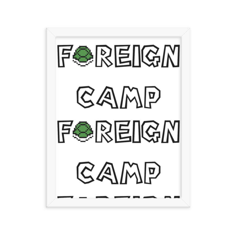 Camp Foreign Framed Poster (Super Mario Edition)