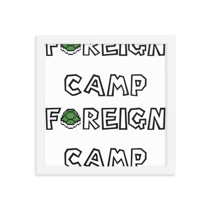 Camp Foreign Framed Poster (Super Mario Edition)