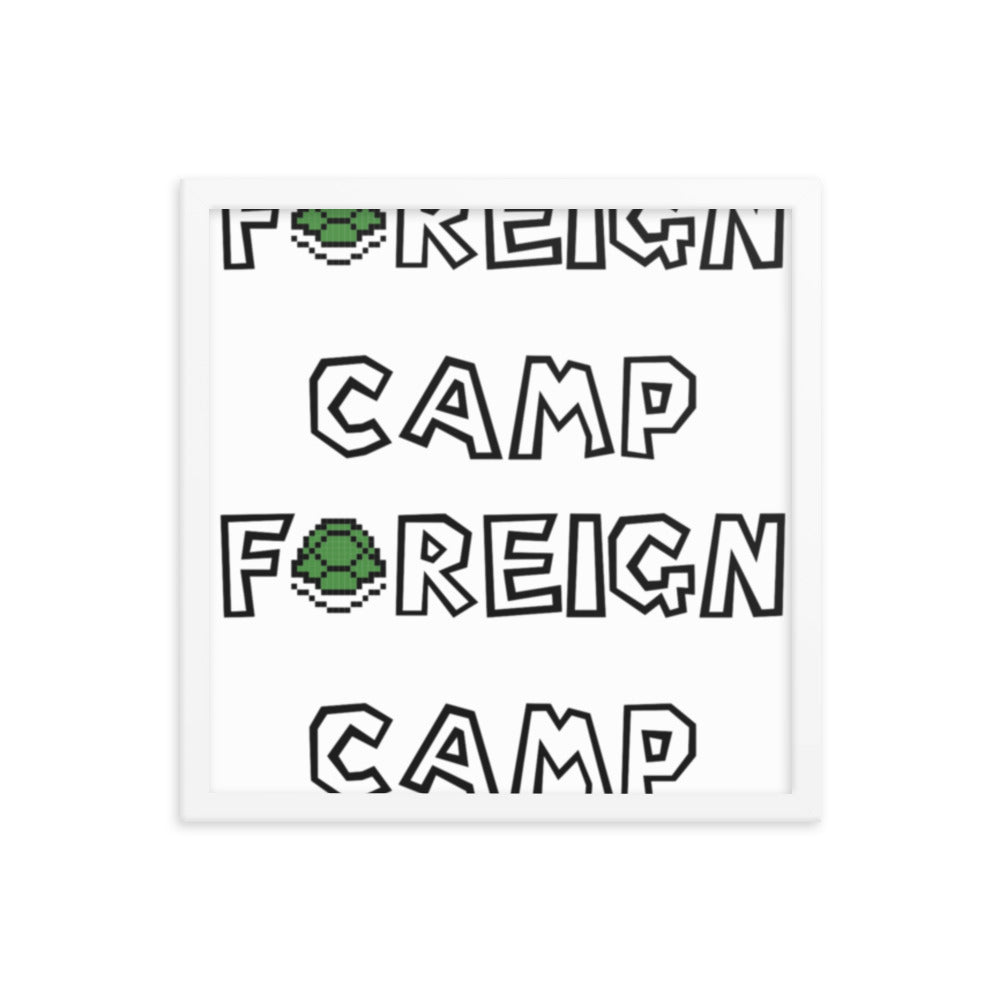 Camp Foreign Framed Poster (Super Mario Edition)