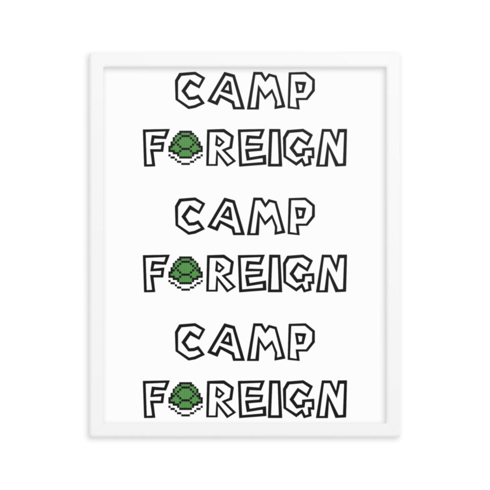 Camp Foreign Framed Poster (Super Mario Edition)