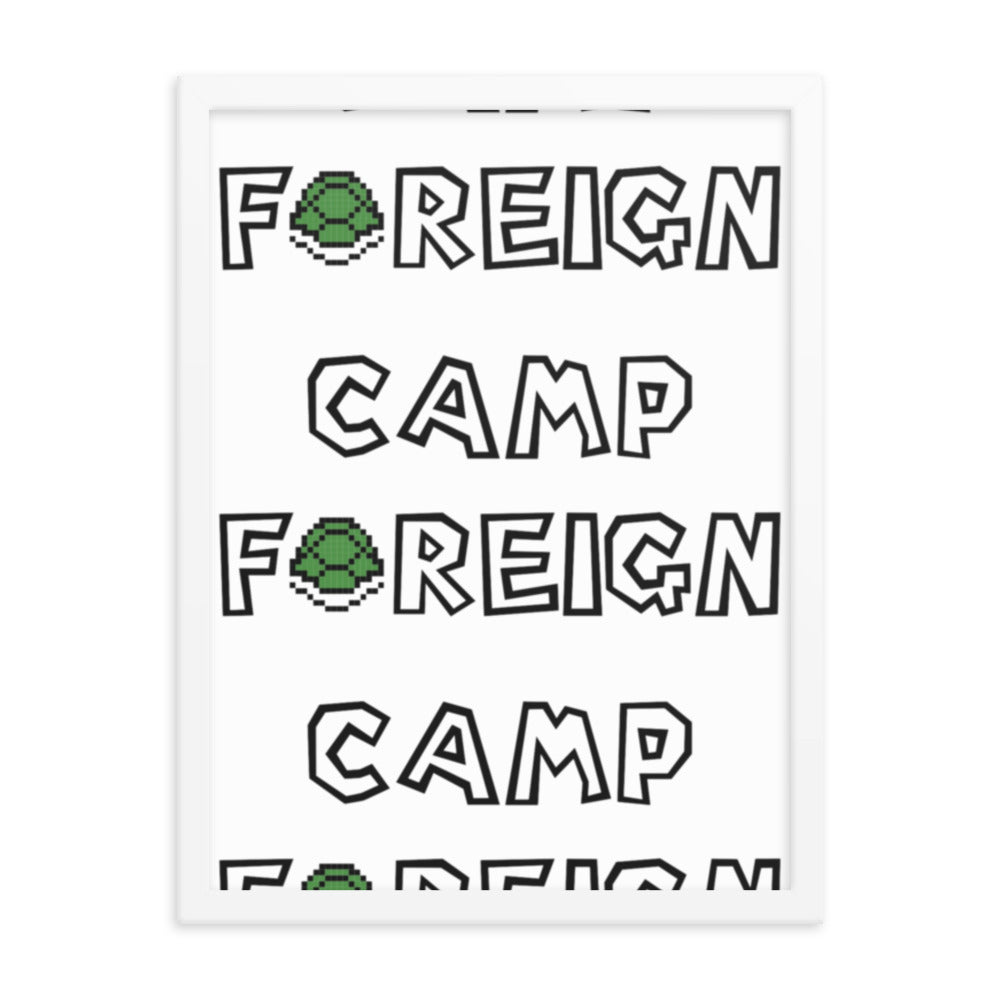 Camp Foreign Framed Poster (Super Mario Edition)