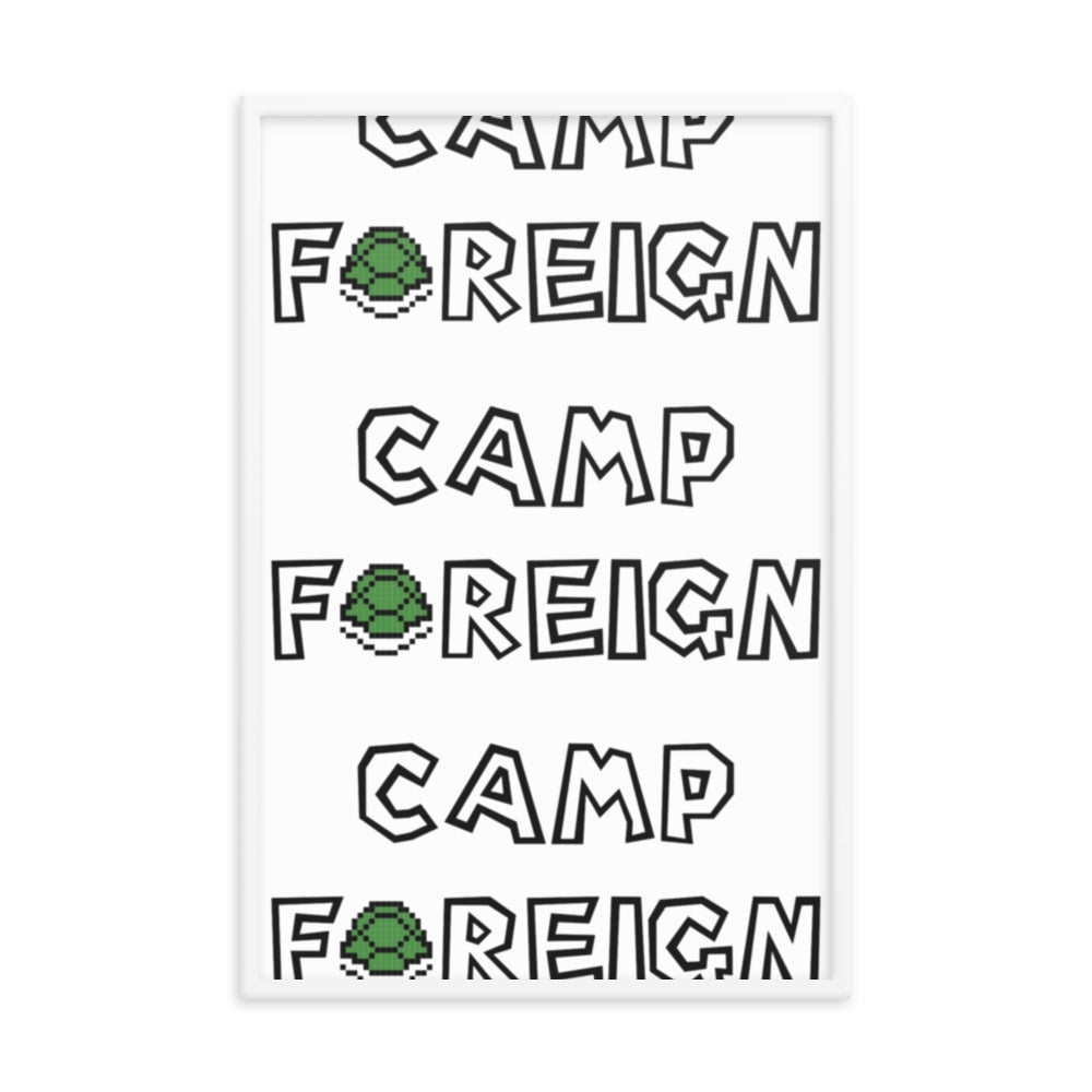 Camp Foreign Framed Poster (Super Mario Edition)