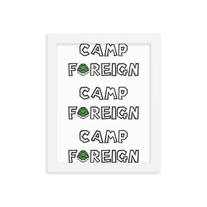 Camp Foreign Framed Poster (Super Mario Edition)