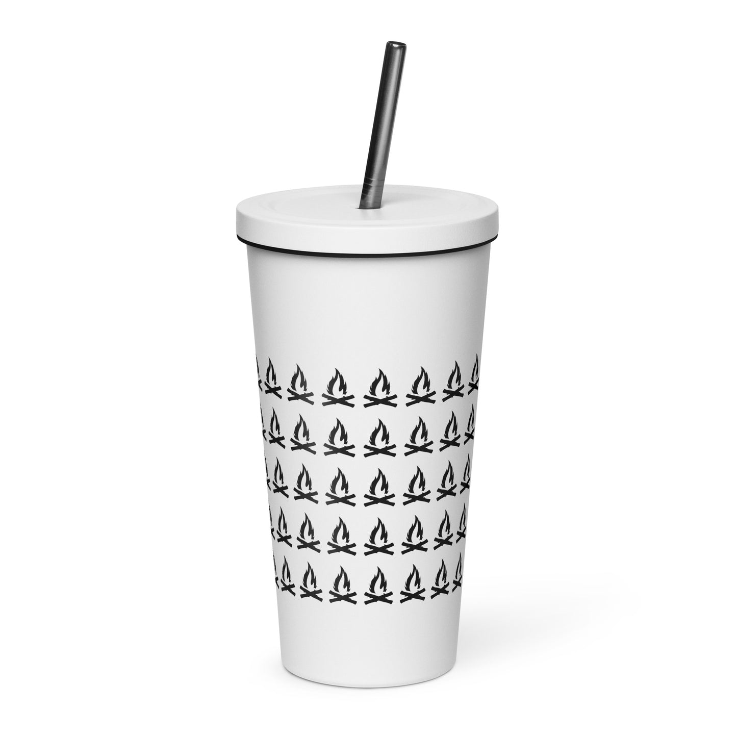 Darth Flame Insulated Tumbler w/ Straw