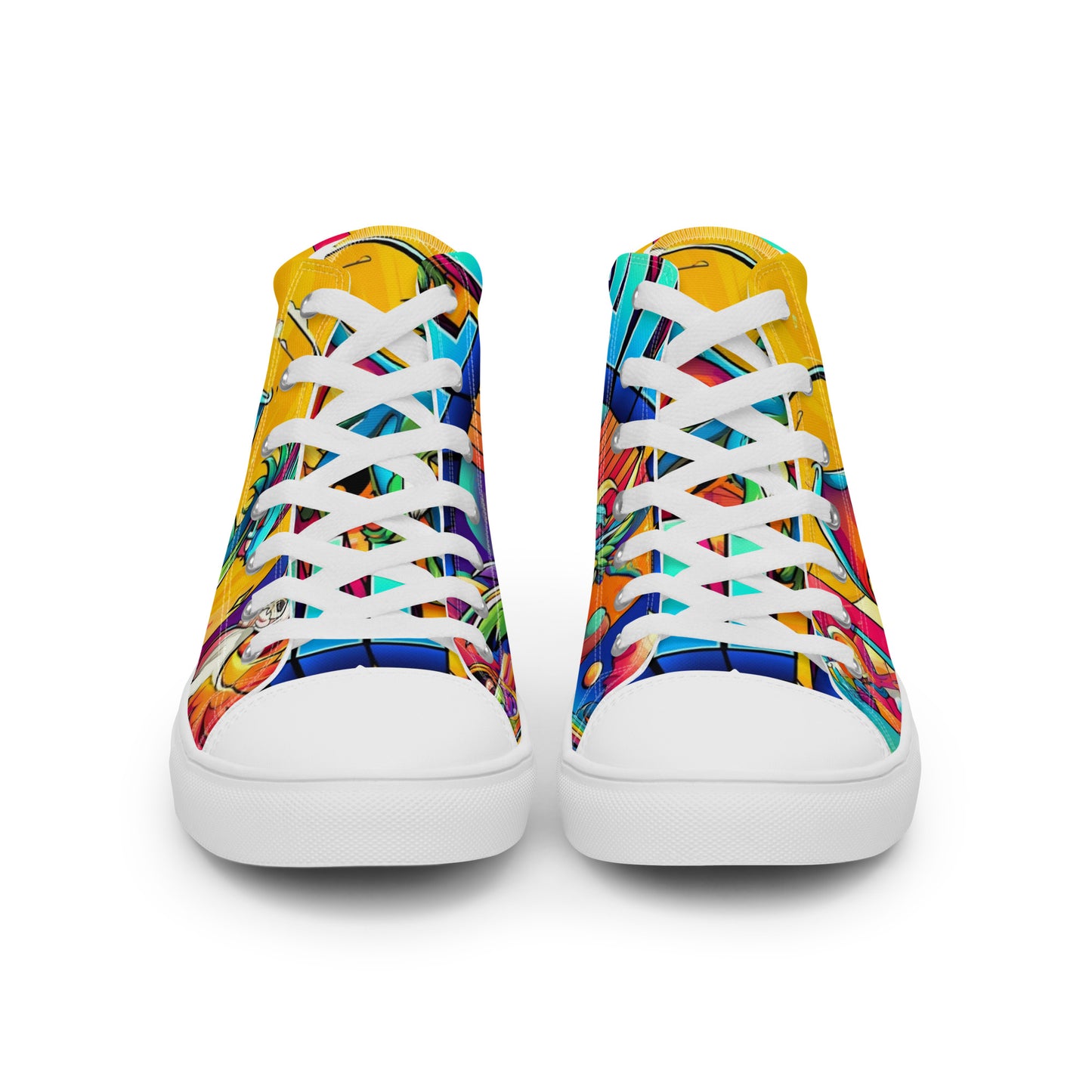 Call Me Men’s High Top Canvas Shoes (Home Edition)