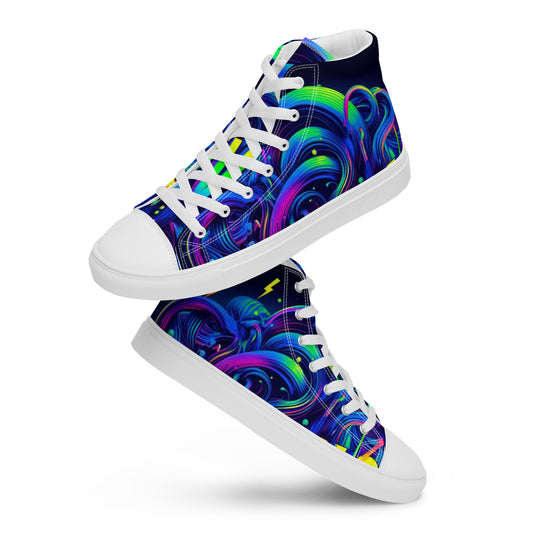 Nervous Men’s High Top Canvas Shoes (Drip Edition)