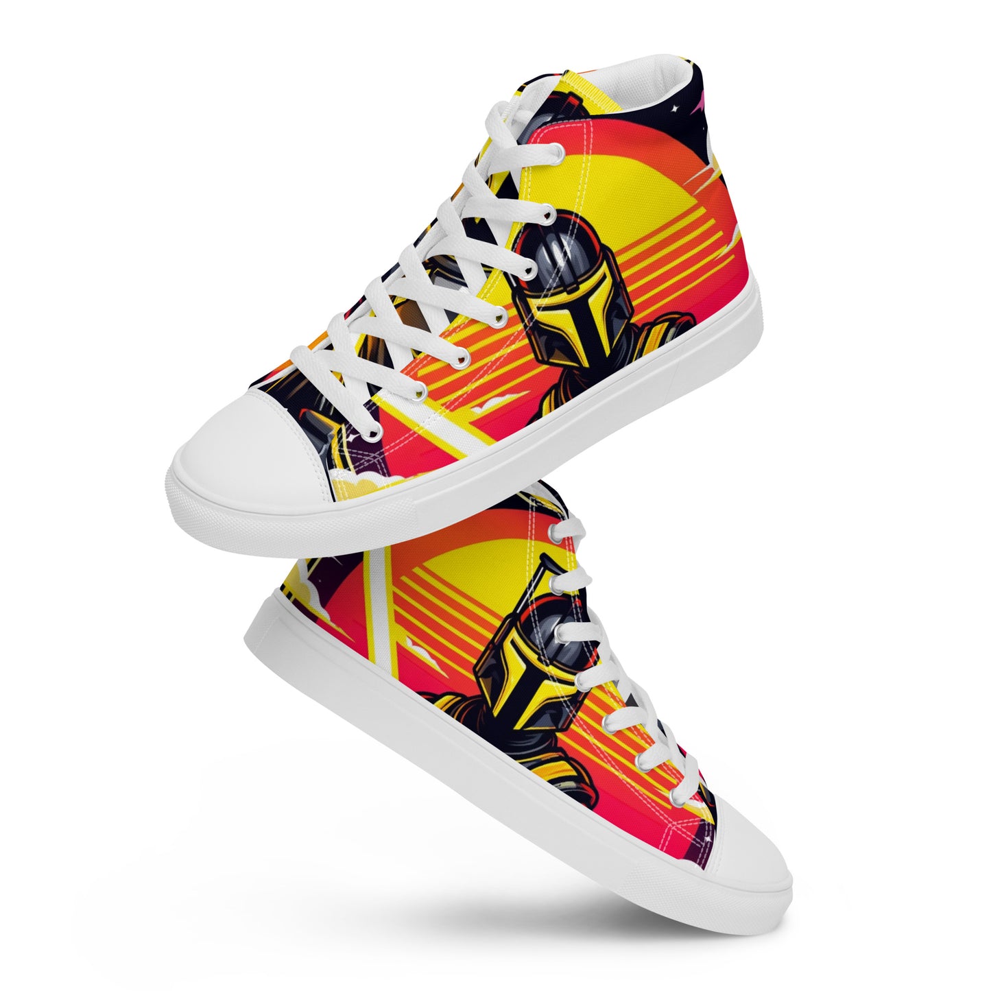 Darth Yellow Men’s High Top Canvas Shoes