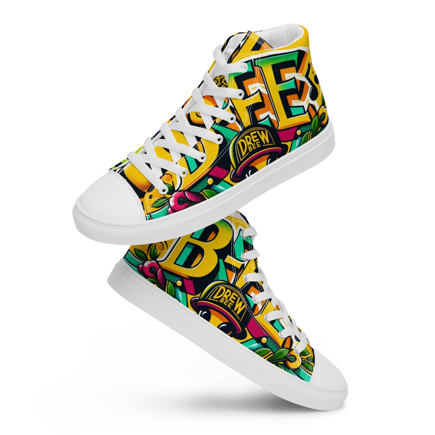 Bee Smooth Men’s High Top Canvas Shoes