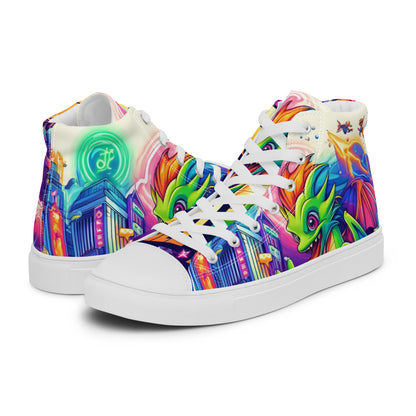 Call Me Men’s High Top Canvas Shoes (Mobile Edition)