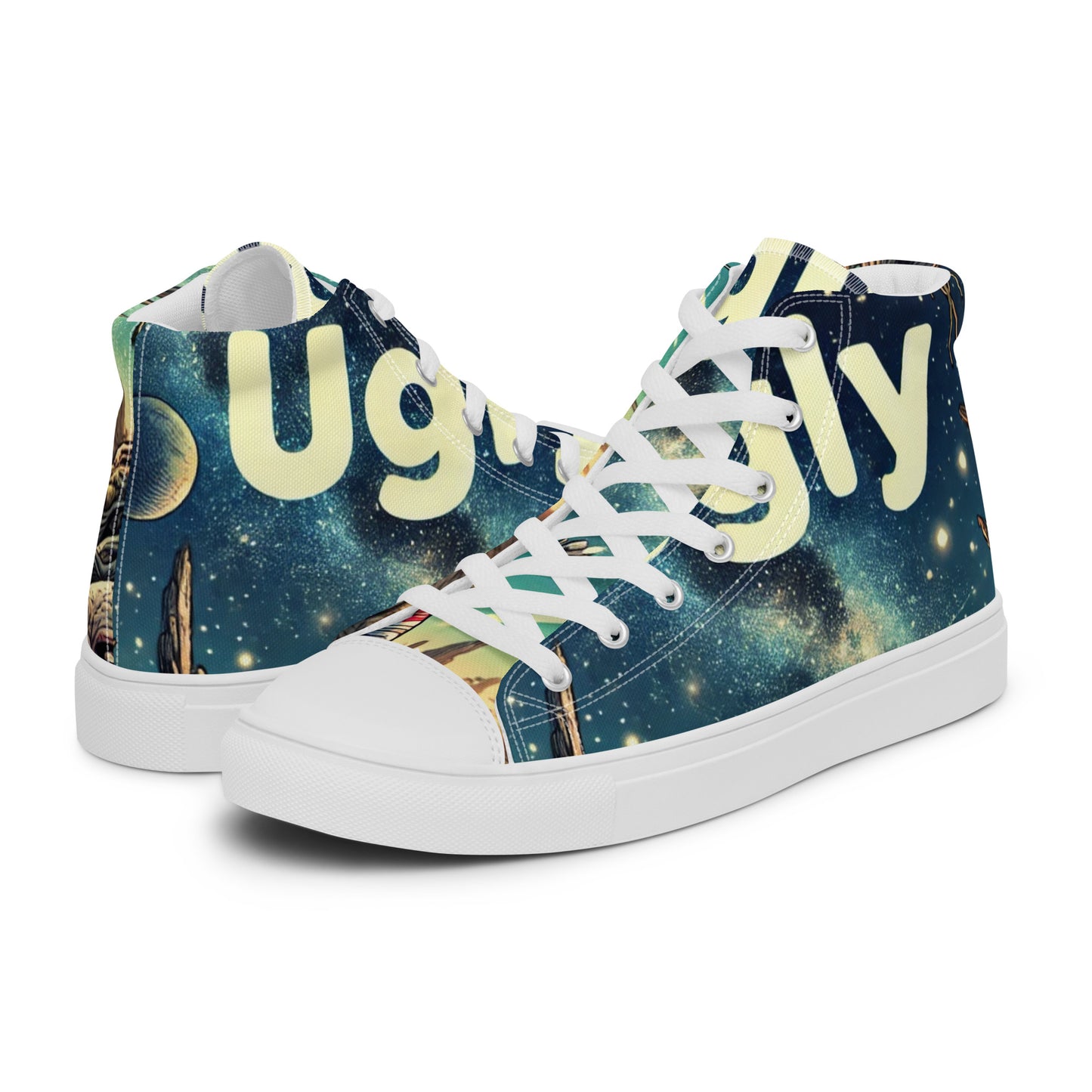 Ugly Men’s High Top Canvas Shoes