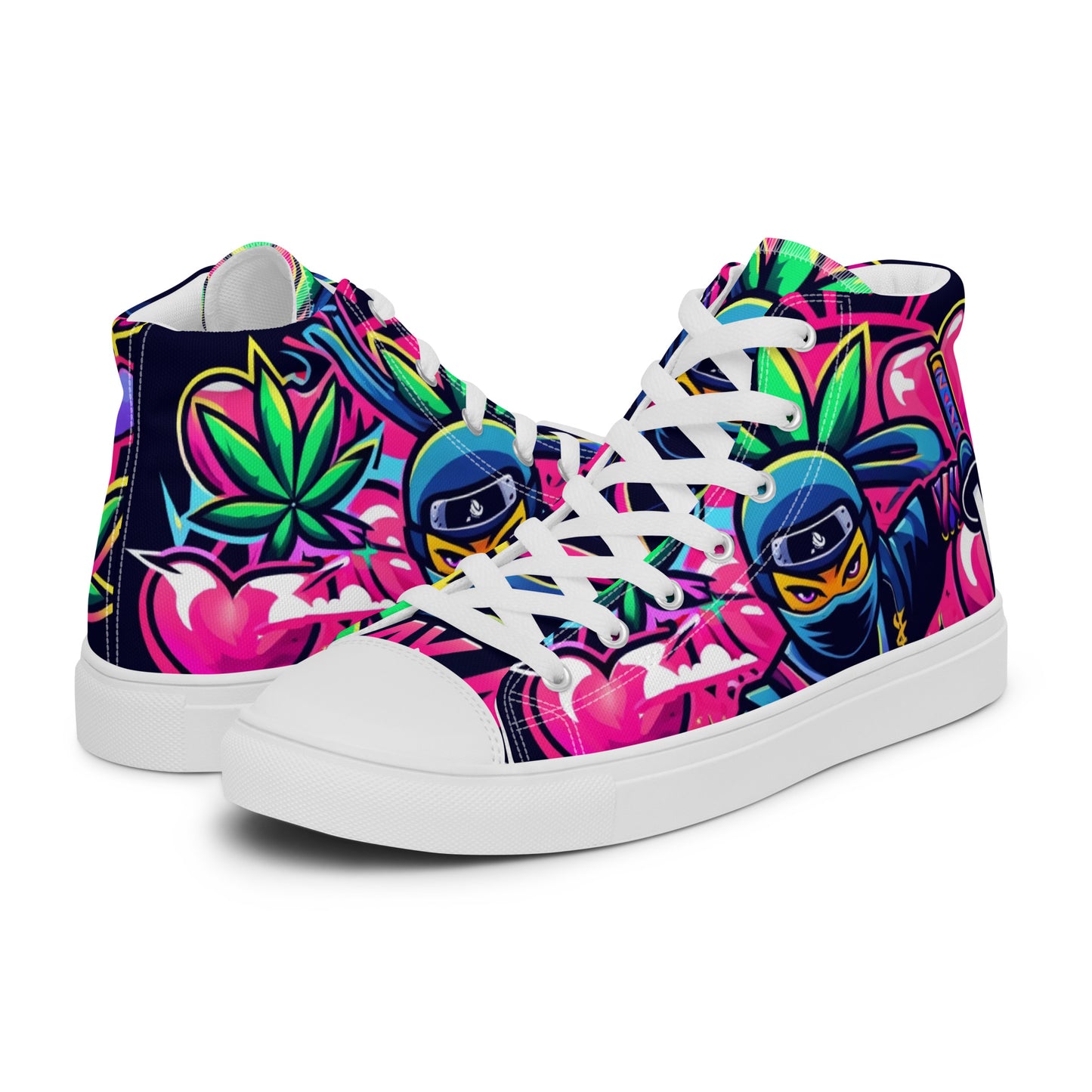 Say My Name Men’s High Top Canvas Shoes (Ninja Edition)