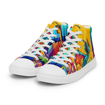 Call Me Men’s High Top Canvas Shoes (Home Edition)