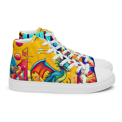 Call Me Men’s High Top Canvas Shoes (Home Edition)