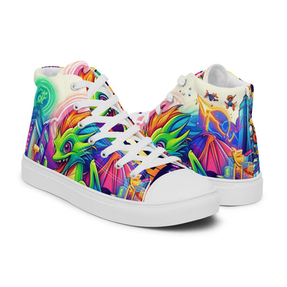 Call Me Men’s High Top Canvas Shoes (Mobile Edition)