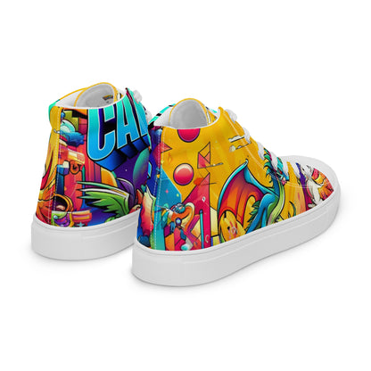 Call Me Men’s High Top Canvas Shoes (Home Edition)