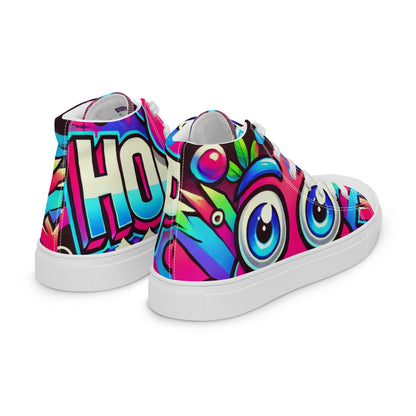 HOLD UP Men’s High Top Canvas Shoes (Geek Edition)