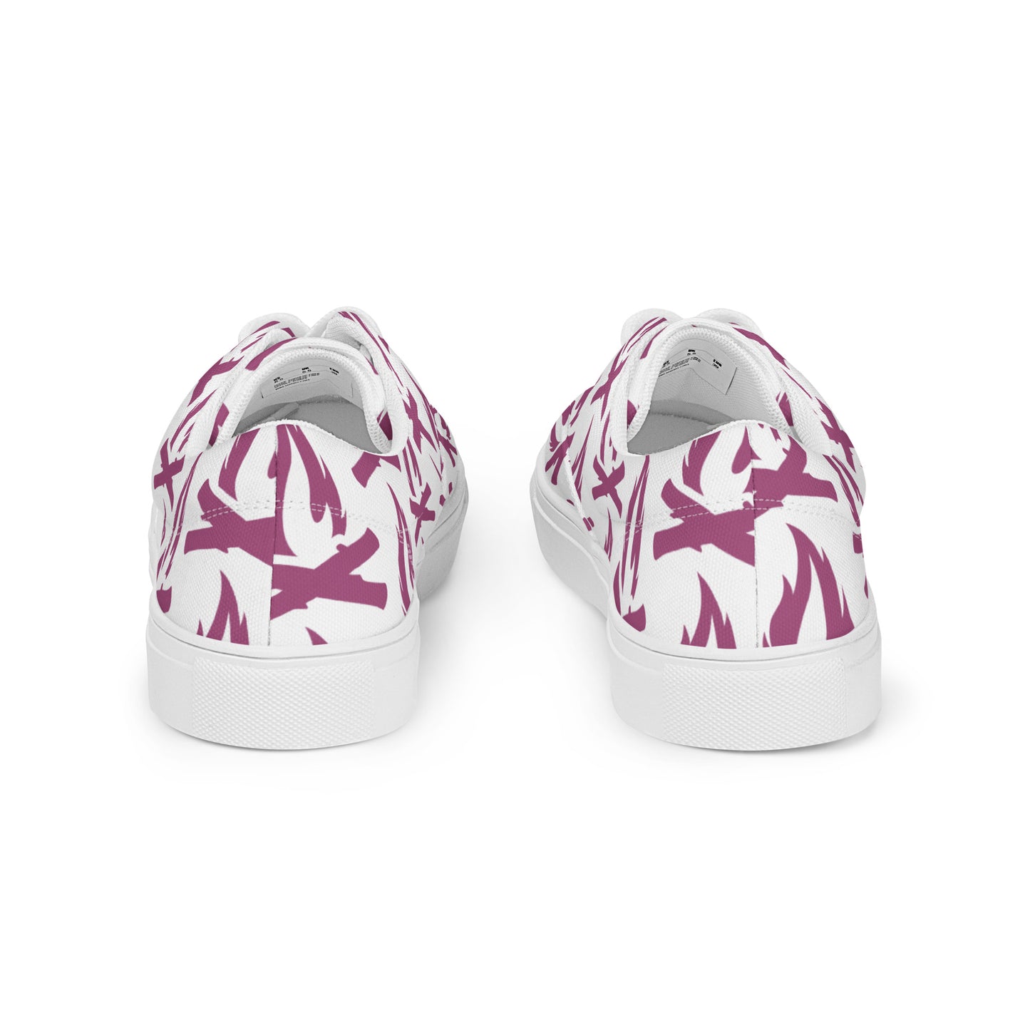 Magenta Flame Men’s Lace-Up Canvas Shoes