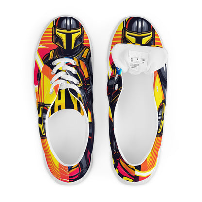 Darth Yellow Men’s Lace-Up Canvas Shoes