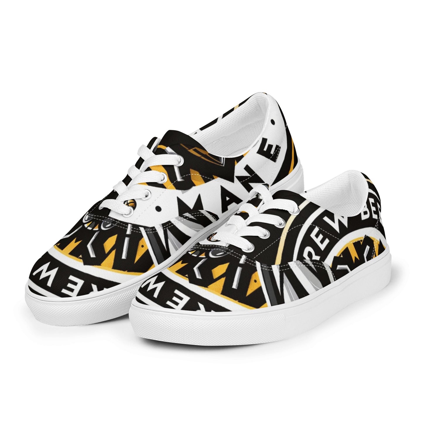 Drewbee Mane Basketball Association Men’s Lace-Up Canvas Shoes