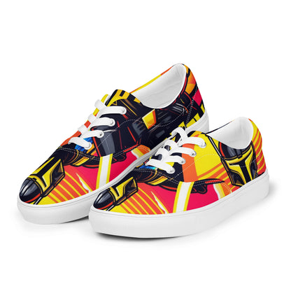 Darth Yellow Men’s Lace-Up Canvas Shoes