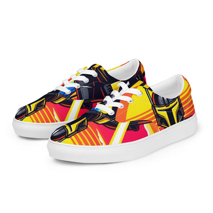 Darth Yellow Men’s Lace-Up Canvas Shoes