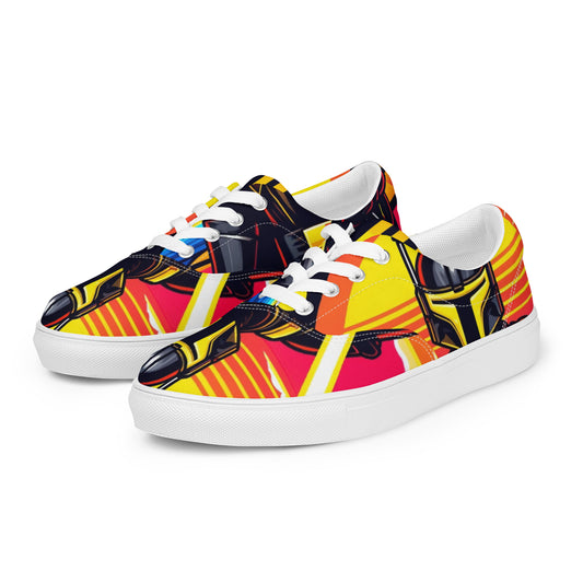 Darth Yellow Men’s Lace-Up Canvas Shoes